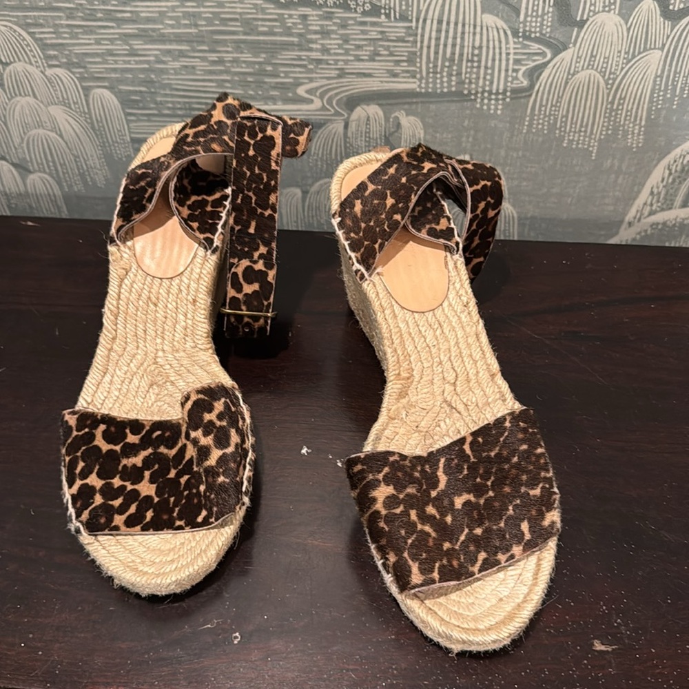 J. Crew Collection leopard espadrilles 9 - Picture 2 of 6
